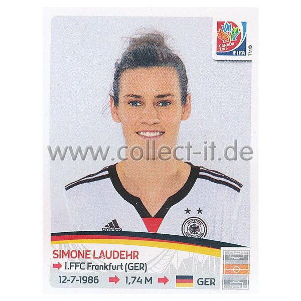 Frauen WM 2015 - Sticker 111 - Simone Laudehr - Deutschland