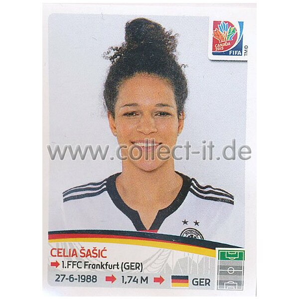 Frauen WM 2015 - Sticker 117 - Celina Sasic - Deutschland