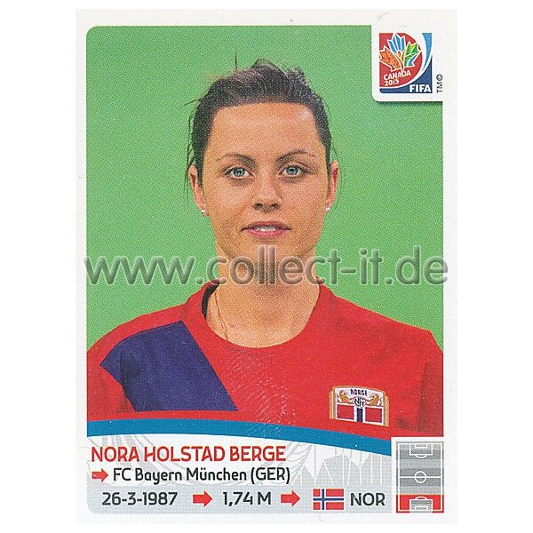 Frauen WM 2015 - Sticker 140 - Nora Holstad Berge - Norwegen