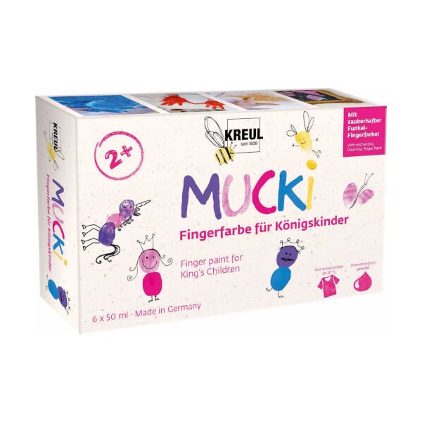 MUCKI Fingerfarbe für Königskinder 6er Set 50 ml