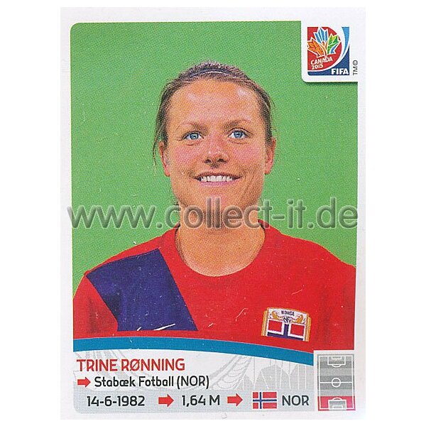 Frauen WM 2015 - Sticker 142 - Trine Ronning - Norwegen