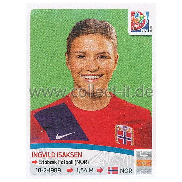 Frauen WM 2015 - Sticker 146 - Ingvild Isaksen - Norwegen