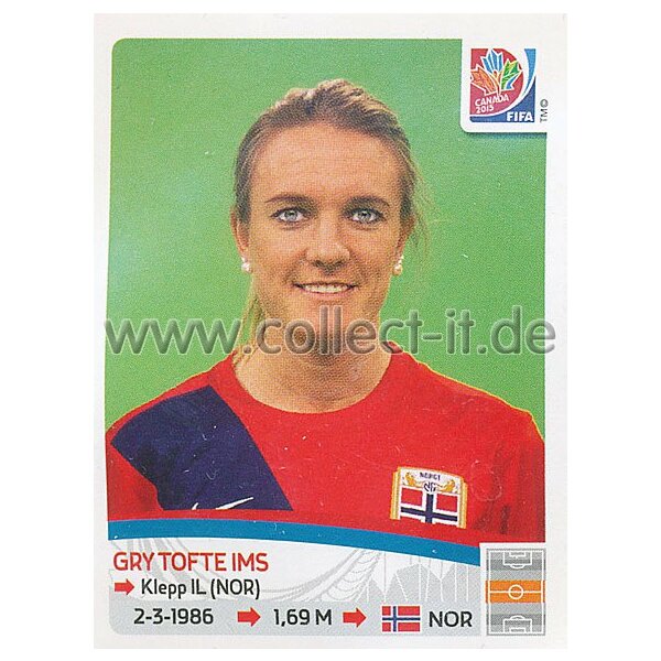 Frauen WM 2015 - Sticker 150 - Gry Tofte Ims - Norwegen