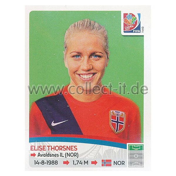 Frauen WM 2015 - Sticker 155 - Elise Thorsnes - Norwegen