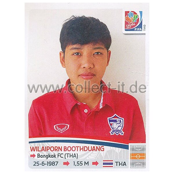 Frauen WM 2015 - Sticker 165 - Wilaiporn Boothduang - Thailand