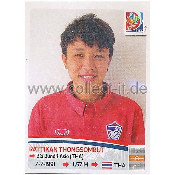 Frauen WM 2015 - Sticker 170 - Rattikan Thongsombut - Thailand