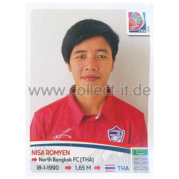 Frauen WM 2015 - Sticker 172 - Nisa Romyen - Thailand