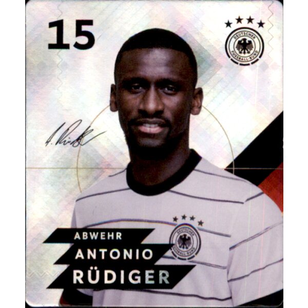 GLITZER Karte 15 - Antonio Rüdiger - EM 2020 REWE