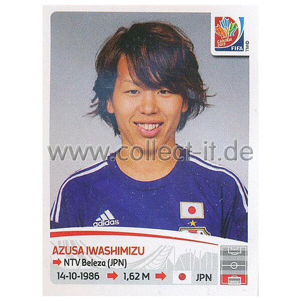 Frauen WM 2015 - Sticker 180 - Azusa Iwashimizu - Japan