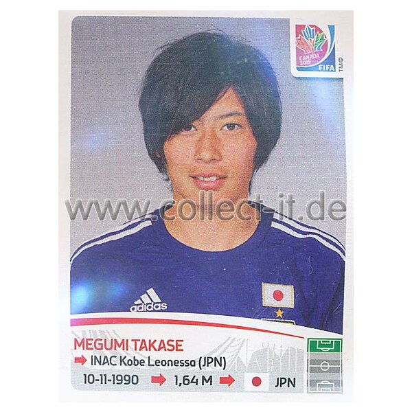 Frauen WM 2015 - Sticker 193 - Megumi Takase - Japan