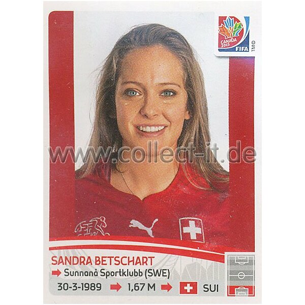 Frauen WM 2015 - Sticker 198 - Sandra Betschart - Schweiz