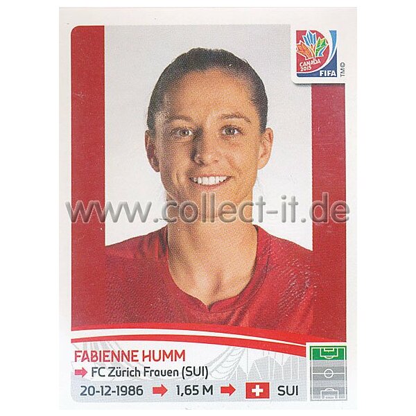 Frauen WM 2015 - Sticker 212 - Fabienne Humm - Schweiz