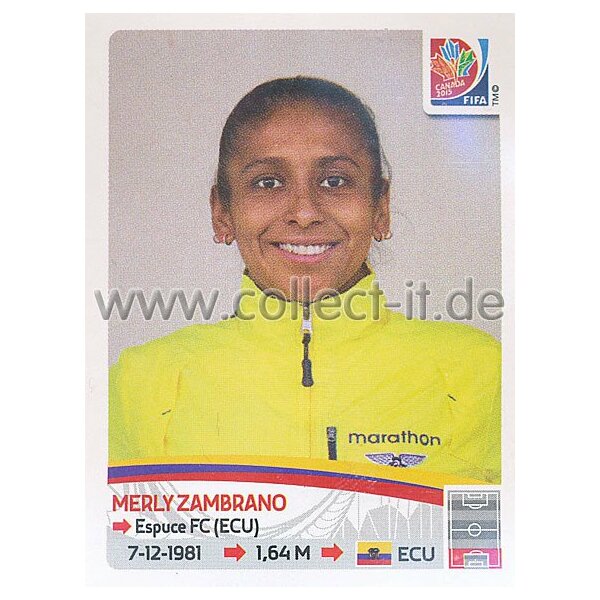 Frauen WM 2015 - Sticker 239 - Merly Zambrano - Ecuador