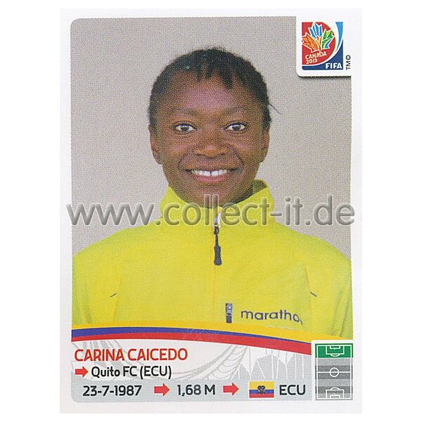 Frauen WM 2015 - Sticker 245 - Carina Caicedo - Ecuador