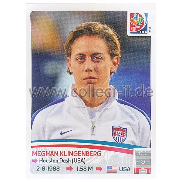 Frauen WM 2015 - Sticker 255 - Meghan Klingenberg - USA