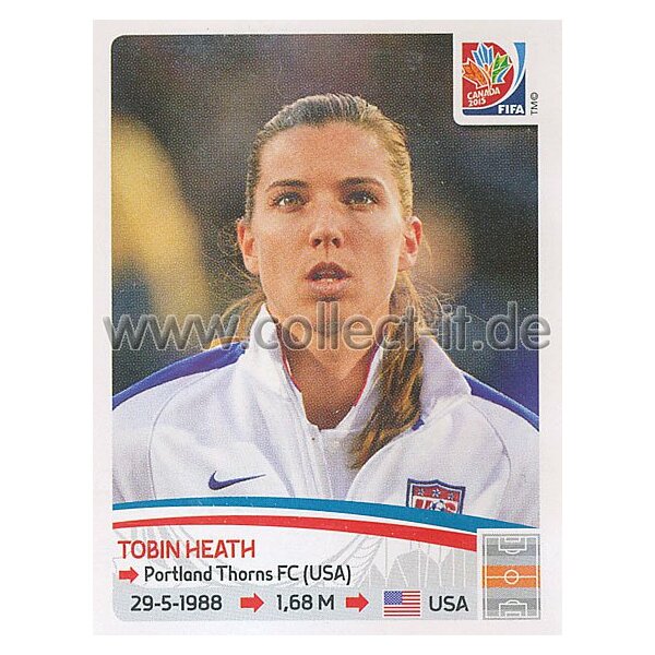 Frauen WM 2015 - Sticker 260 - Tobin Heath - USA