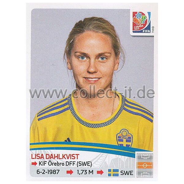 Frauen WM 2015 - Sticker 297 - Lisa Dahlkvist - Schweden