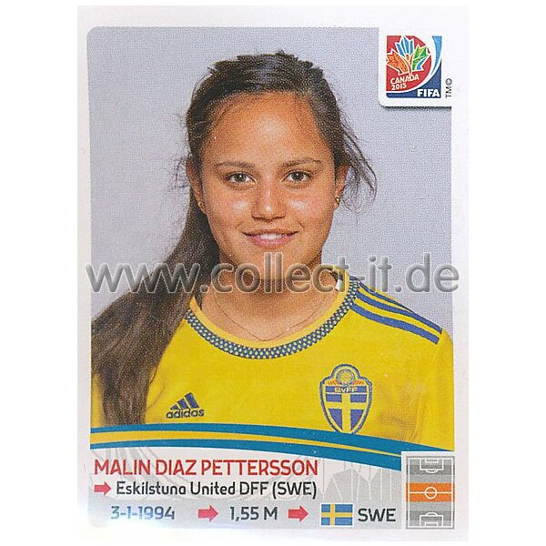 Frauen WM 2015 - Sticker 298 - Malin Diaz Pettersson - Schweden