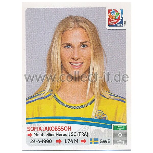 Frauen WM 2015 - Sticker 306 - Sofia Jakobsson - Schweden