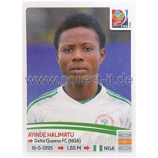 Frauen WM 2015 - Sticker 316 - Ayinde Halimatu - Nigeria