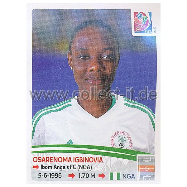 Frauen WM 2015 - Sticker 317 - Osarenoma Igbinovia - Nigeria