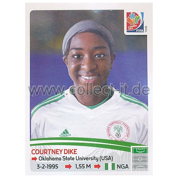 Frauen WM 2015 - Sticker 321 - Courtney Dike - Nigeria