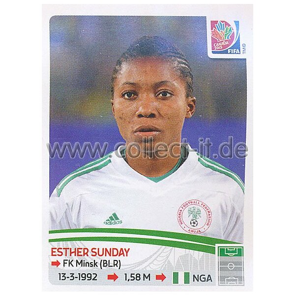 Frauen WM 2015 - Sticker 326 - Esther Sunday - Nigeria