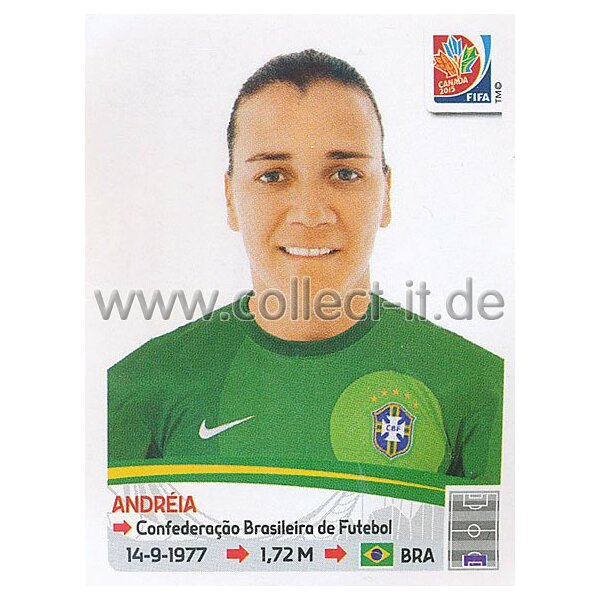 Frauen WM 2015 - Sticker 329 - Andreia - Brasilien