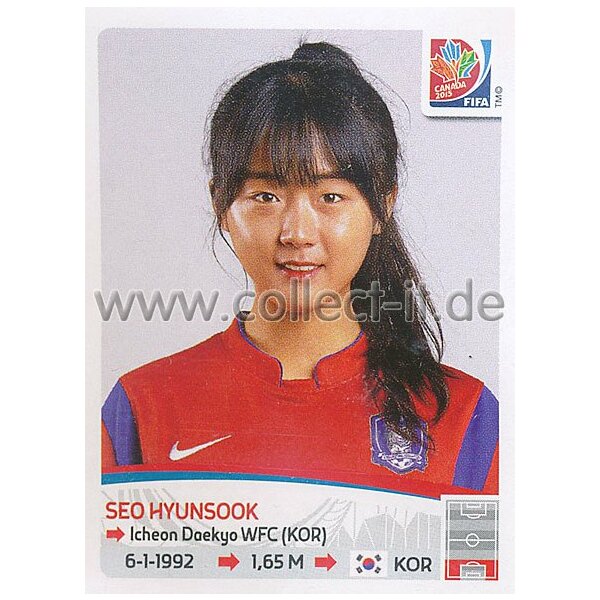 Frauen WM 2015 - Sticker 352 - Seo Hyunsook - Korea Republik