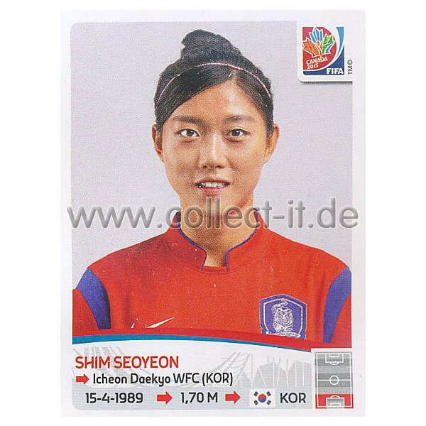 Frauen WM 2015 - Sticker 353 - Shim Seoyeon - Korea Republik