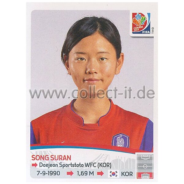 Frauen WM 2015 - Sticker 354 - Song Suran - Korea Republik