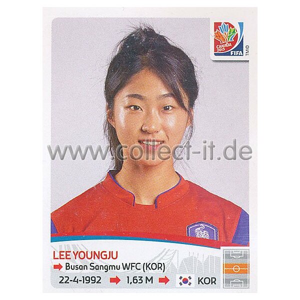 Frauen WM 2015 - Sticker 360 - Lee Youngju - Korea Republik