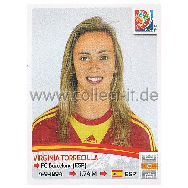 Frauen WM 2015 - Sticker 378 - Virginia Torrecilla - Spanien