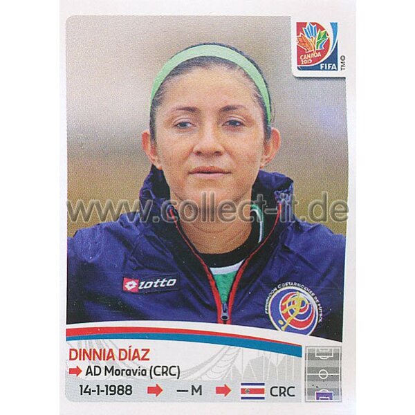 Frauen WM 2015 - Sticker 386 - Dinnia Diaz - Costa Rica