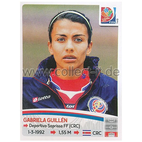 Frauen WM 2015 - Sticker 388 - Gabriela Guillen - Costa Rica