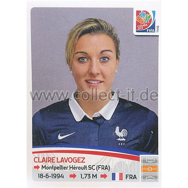 Frauen WM 2015 - Sticker 416 - Claire Lavogez - Frankreich