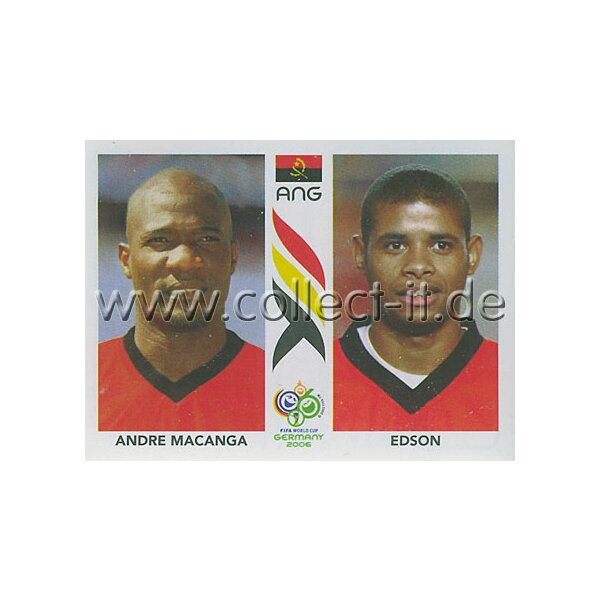 WM 2006 - 306 -  Andre Macanga + Edson  [Angola] - Doppelsticker mit 2 S