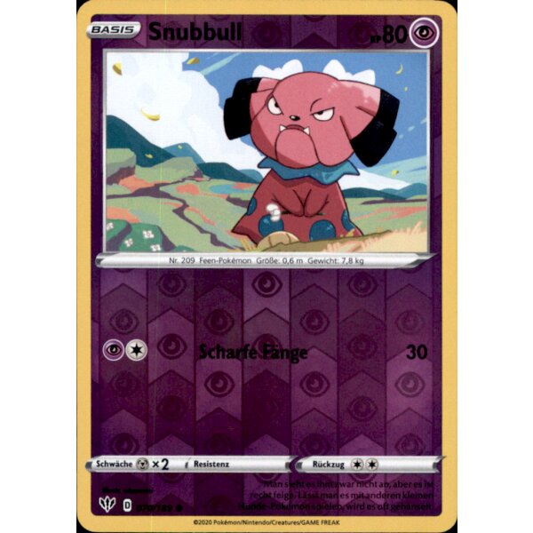 70/189 - Snubull - Reverse Holo - Deutsch