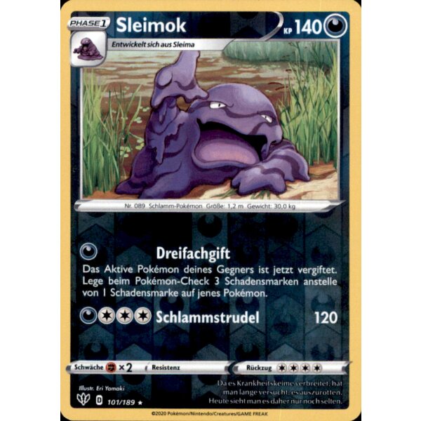 101/189 - Sleimok - Reverse Holo - Deutsch