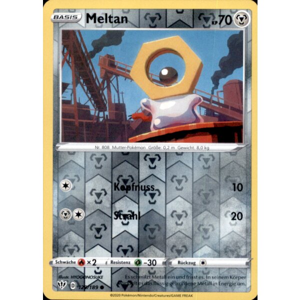 129/189 - Meltan - Reverse Holo - Deutsch