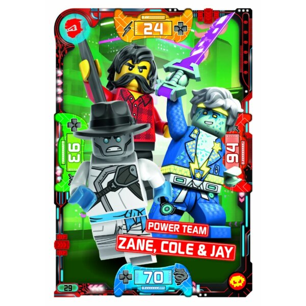 29 - Power Team Zane, Cole & Jay - Helden Karte - Serie 5 NEXT LEVEL