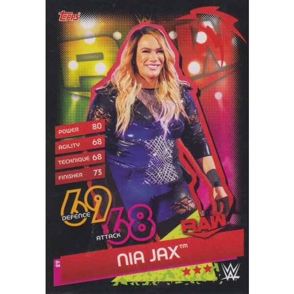 Karte 29 - Nia Jax - RAW - Slam Attax Reloaded