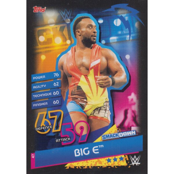 Karte 47 - Big E - Smackdown  - Slam Attax Reloaded