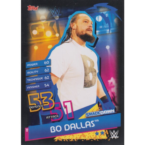 Karte 48 - Bo Dallas - Smackdown  - Slam Attax Reloaded