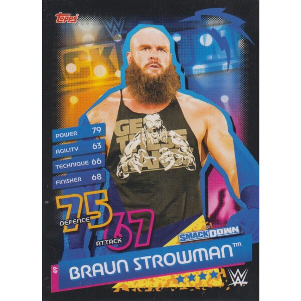 Karte 49 - Braun Strowman - Smackdown  - Slam Attax Reloaded