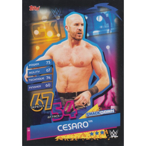 Karte 51 - Cesaro - Smackdown  - Slam Attax Reloaded