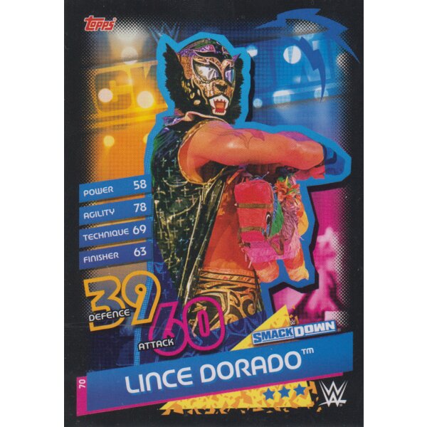 Karte 70 - Lince Dorado - Smackdown  - Slam Attax Reloaded