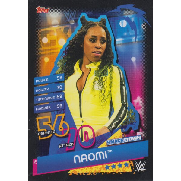 Karte 76 - Naomi - Smackdown  - Slam Attax Reloaded