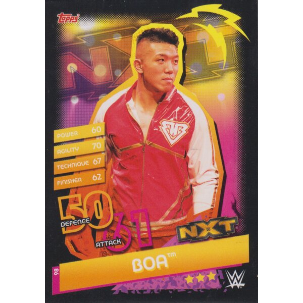 Karte 98 - Boa - NXT - Slam Attax Reloaded