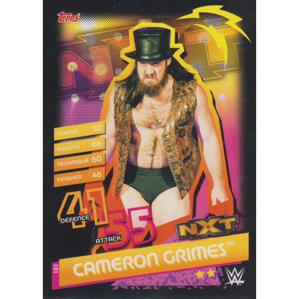 Karte 101 - Cameron Grimes - NXT - Slam Attax Reloaded